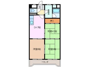 近鉄四日市駅 徒歩12分 6階の物件間取画像